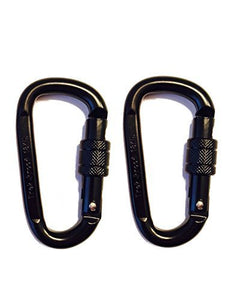 18KN Carabiner Clip Set (2-Pack) Locking D-Ring with Heavy Duty